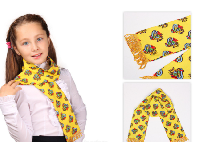 Шарф двухслойный детский 10х90 см, с полной запечаткой Шарф двухслойный детский 10х90 см, с полной запечаткой