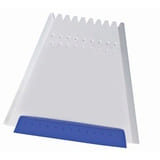 Скребок автомобильный "Трапеция"; белый с красным; 12х11 см; пластик