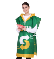 Накидка из оксфорда с капюшоном 62х95 см, с полной запечаткой Накидка из оксфорда с капюшоном 62х95 см, с полной запечаткой