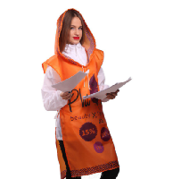 Накидка из оксфорда с капюшоном 52х95 см, с полной запечаткой Накидка из оксфорда с капюшоном 52х95 см, с полной запечаткой