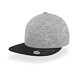 Бейсболка "BOOST",6 клиньев, пластиковая застежка,серый с черным,70% вискоза,30% п/э,140 г/м2
