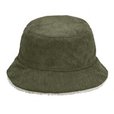 Панама женская BUCKET 2IN1, хаки/бежевый, M/L, 100% полиэстер; подкл шерпа 100% полиэстер, 420 г/м2