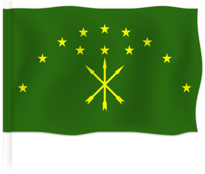 Флаг Адыгеи 90х135 см